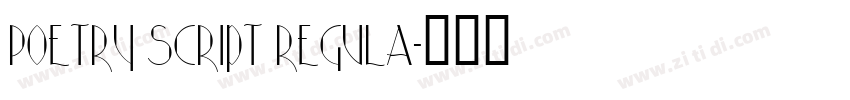 Poetry Script Regula字体转换